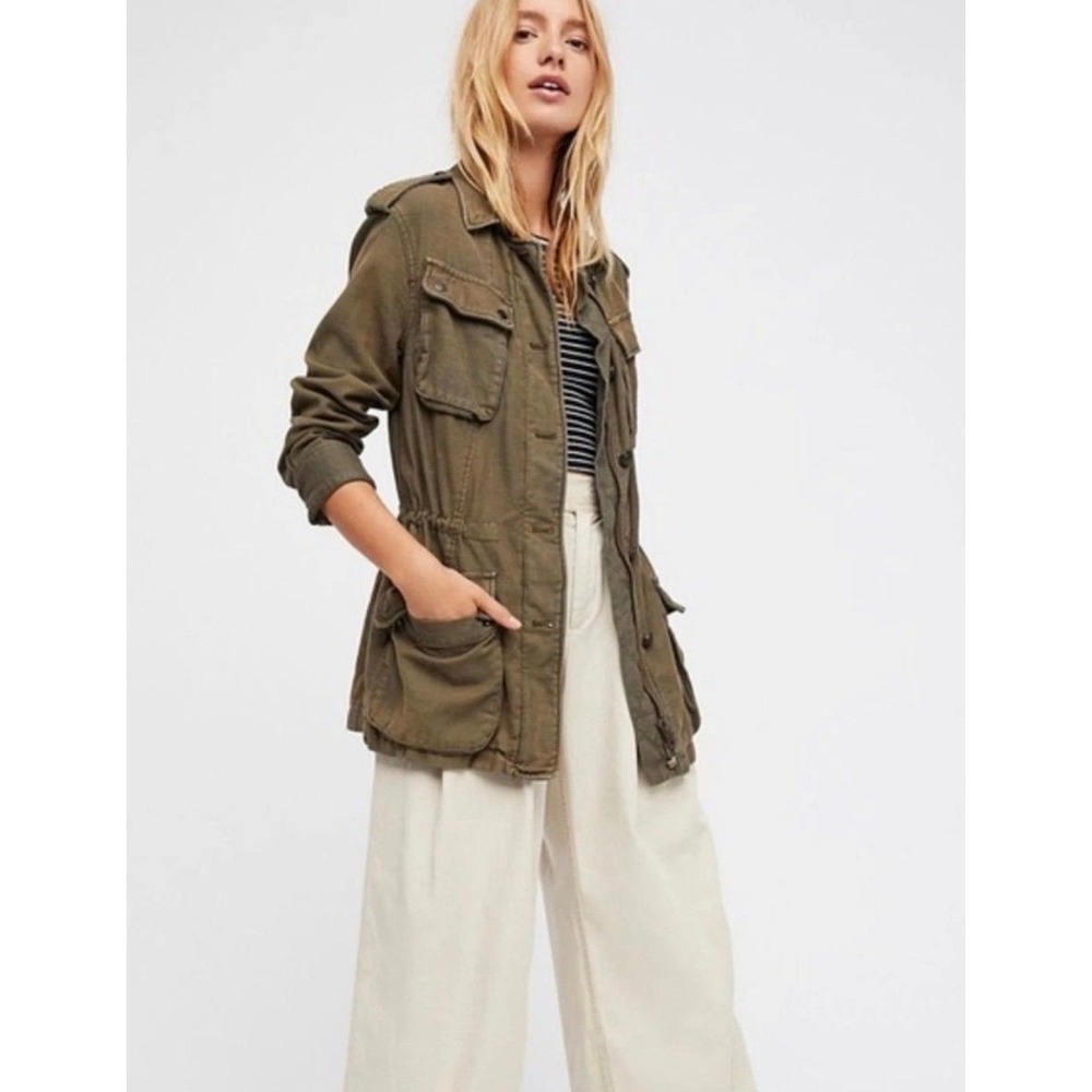 115. Free People Women's Not Your Brothers Surplus Jacket Military Army Cargo